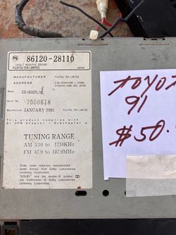 1991 Toyota OEM Car Radio CD-1633TL1B