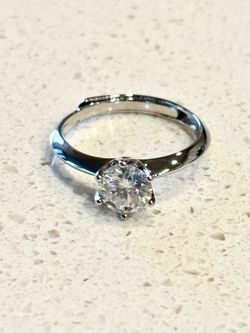 1.0 CT D Color Moissanite Solitaire Ring – 925 Sterling Silver – GRA Certified