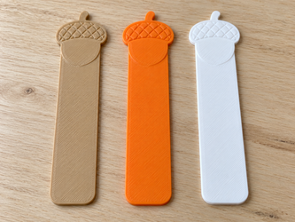 Acorn Bookmarks, Set of 3, PETG Woodland Reader Gift, Choose Each Color