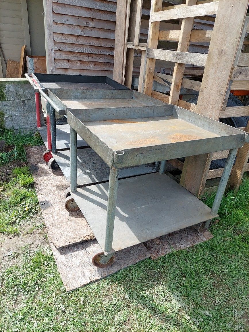 Industrial wheel carts.