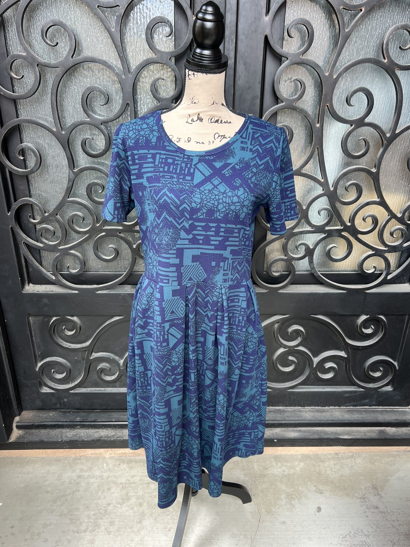 Lularoe Black Zip Up Back Dress Xl