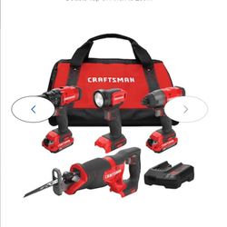 CRAFTSMAN V20 4-Tool Power Tool Combo Kit with Soft Case (2-Batteries Included and Charger Included)

