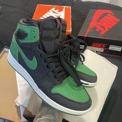 Jordan 1 Retro High Pine Green Black Sneakers