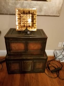 Plate; decorative; bronze tone - $7; $12 with cast iron plate holder