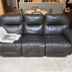 Reclining Leather Sofa & Love Seat 