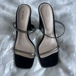 ALDO Velvet Black Heels