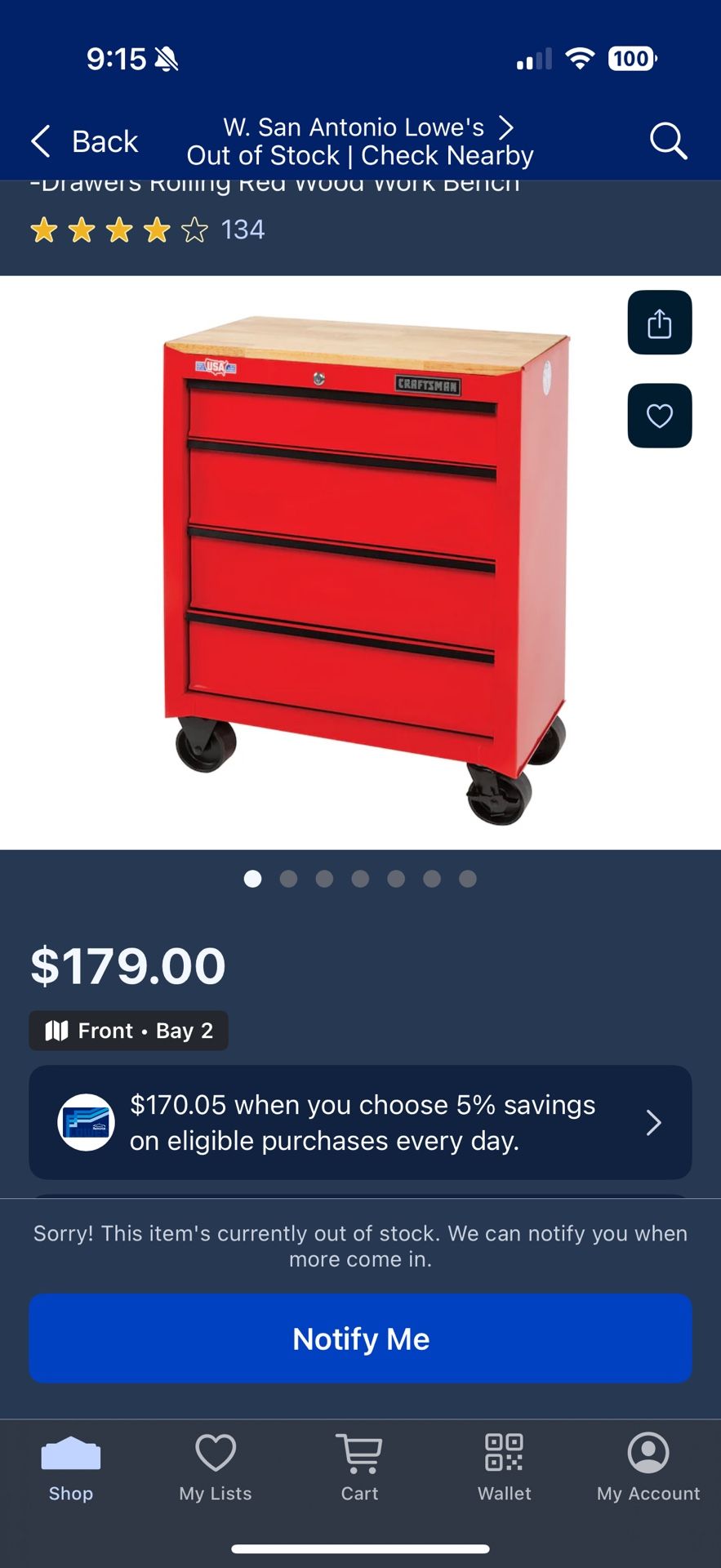 Craftsman tool box