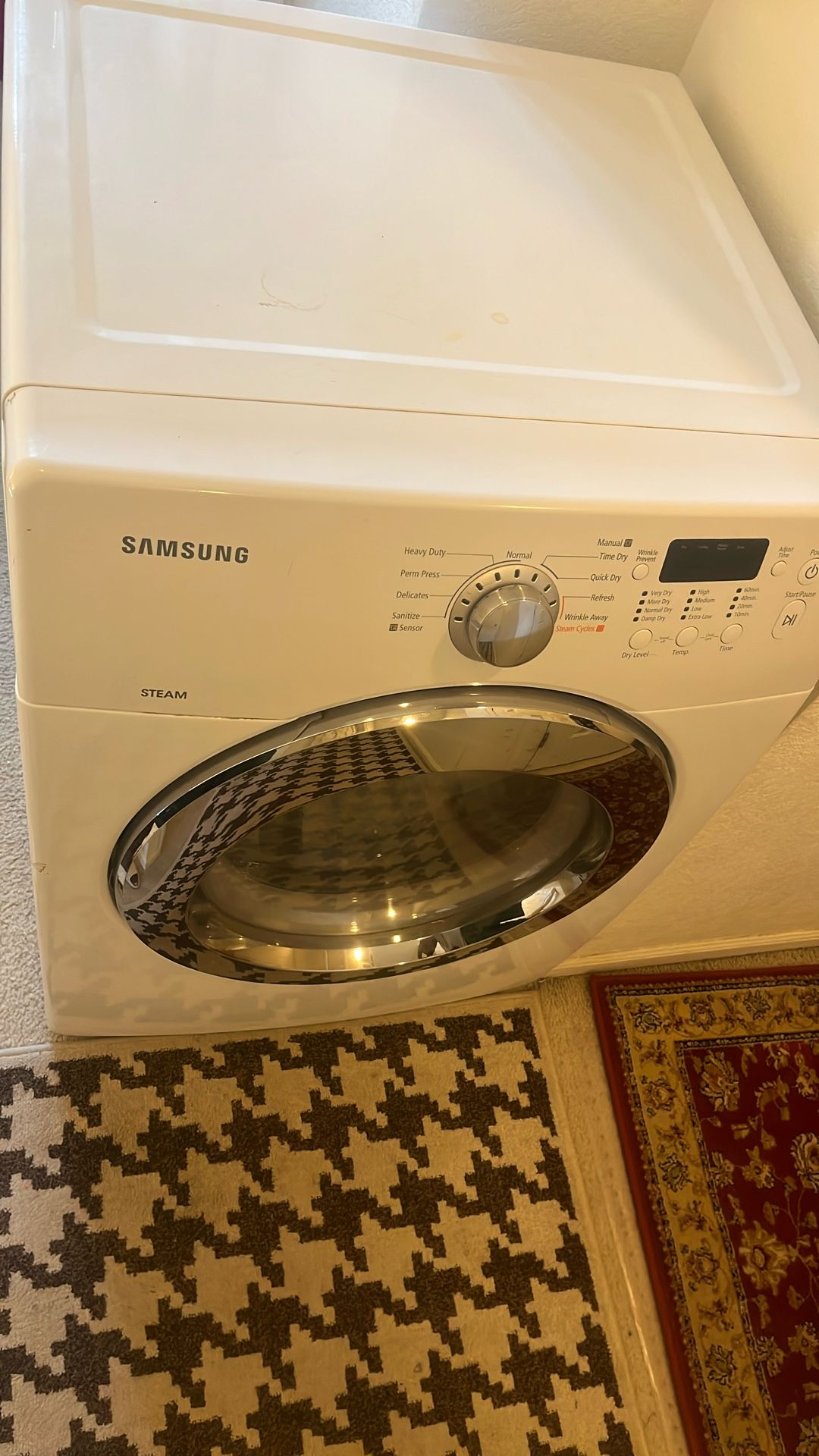 White Samsung Steam Dryer