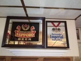 Set of Imported Beer Bar Advertisements Mirrors Breweriana