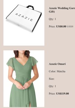 Azazie Matcha Sz 8 Dress