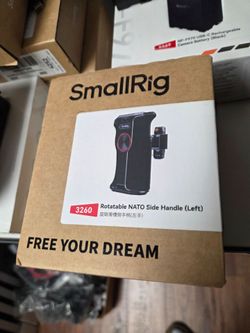 SmallRig Push-Button Rotating NATO Handle, Quick Release Handgrip for DLSR Camera Cage Kit, w/Built-in NATO Rail, Left Side - 3260