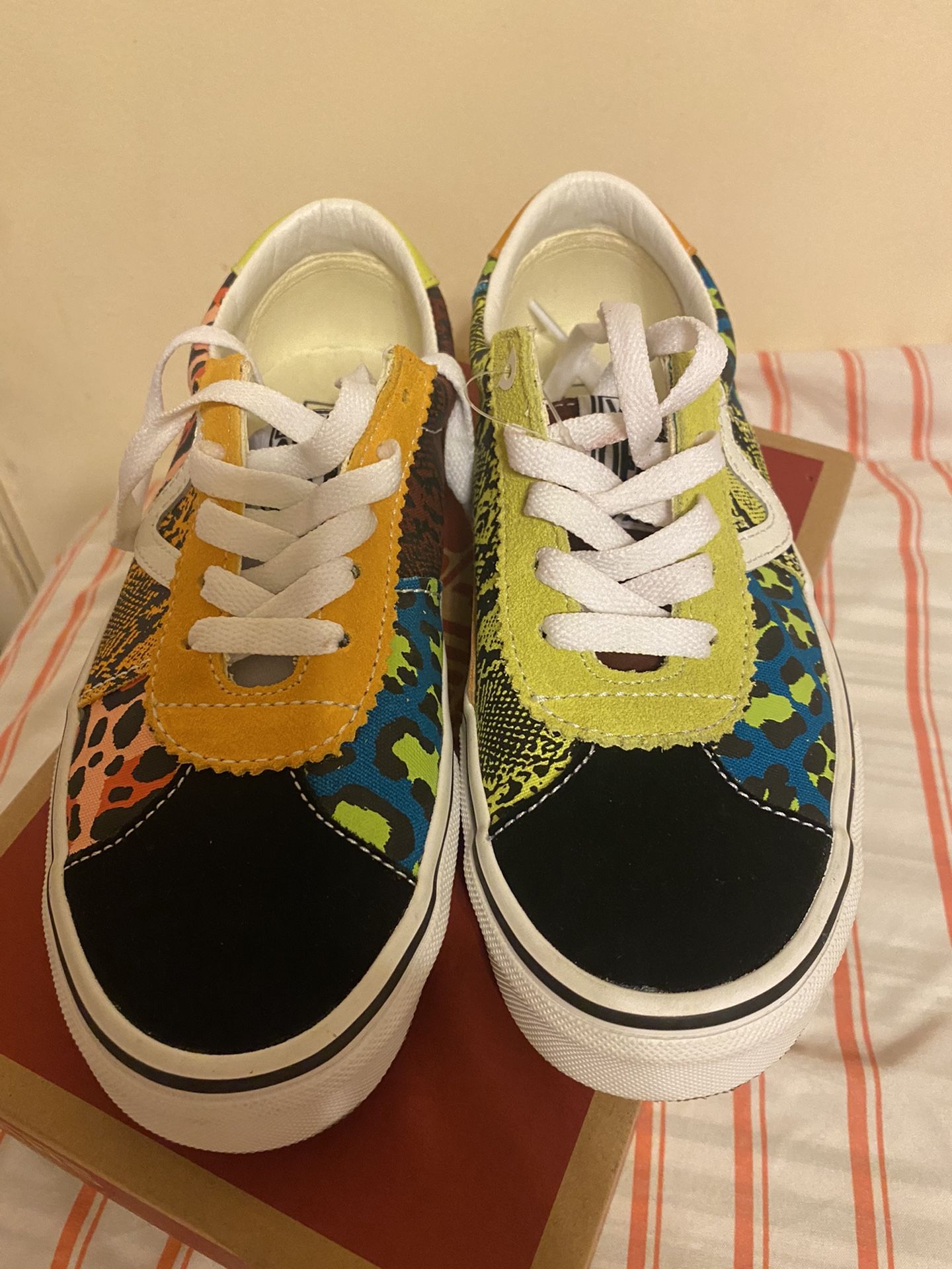 Vans Sport Patchwork Leopard Snake Size 5 1/2