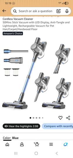 Cordless Vacuum Cleaner Stick Vacuum with LED Display, Anti-Tangle and Lightweight, Rechargeable Vacuum for Pet Hair/Carpet/Hardwood Floor
Box little