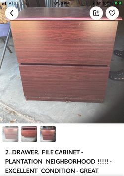 2  DRAWER  FILE  CABINET -EXCELLENT CONDITION