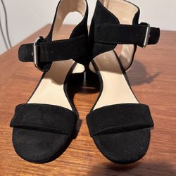 Women’s Sandals Upper Leather Suede Open Toe, Back Heel 2.5” Size 6.5M Nine West