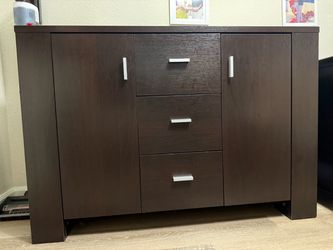 Stylish Espresso Storage Cabinet / Sideboard