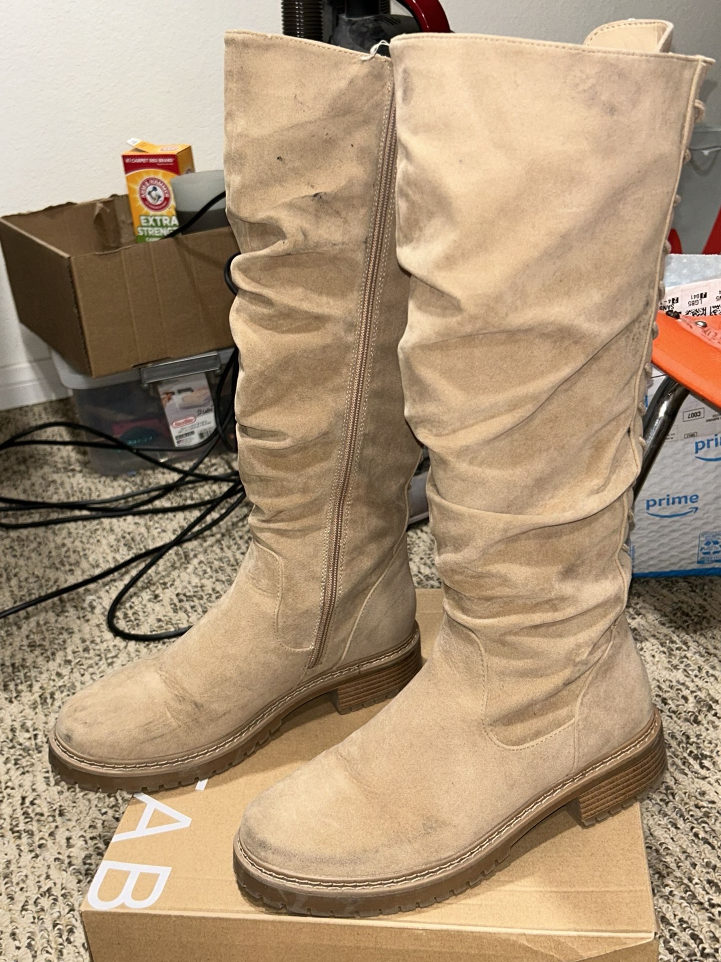 Beige Boots