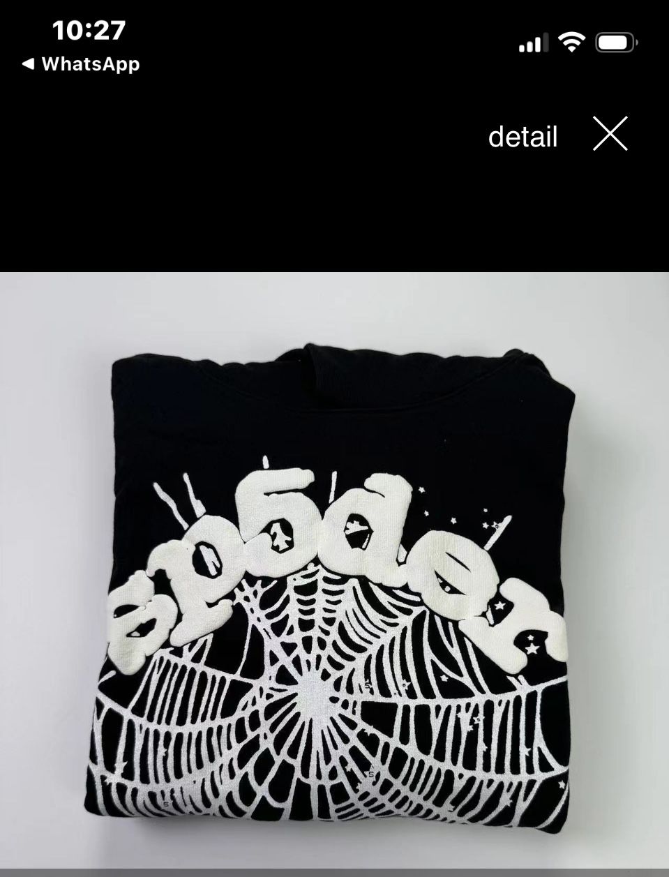 Sp5der OG Web Sweatshirt – Black (3D Puff Print Logo & Web Design)