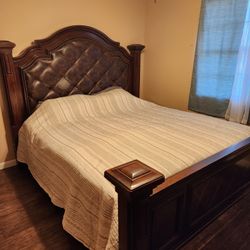 Ashley King Size Bed Frame + Mattress