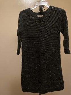 Kids size 10/12 black sweater dress