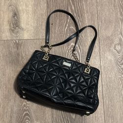 Black Kate Spade Quilted Chain Bag