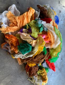 HUGE Collection Of Vintage Japanese Silk Scarfs Fabric quilting