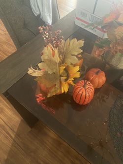 Fall Table Decor Set – Pumpkins & Floral Arrangement