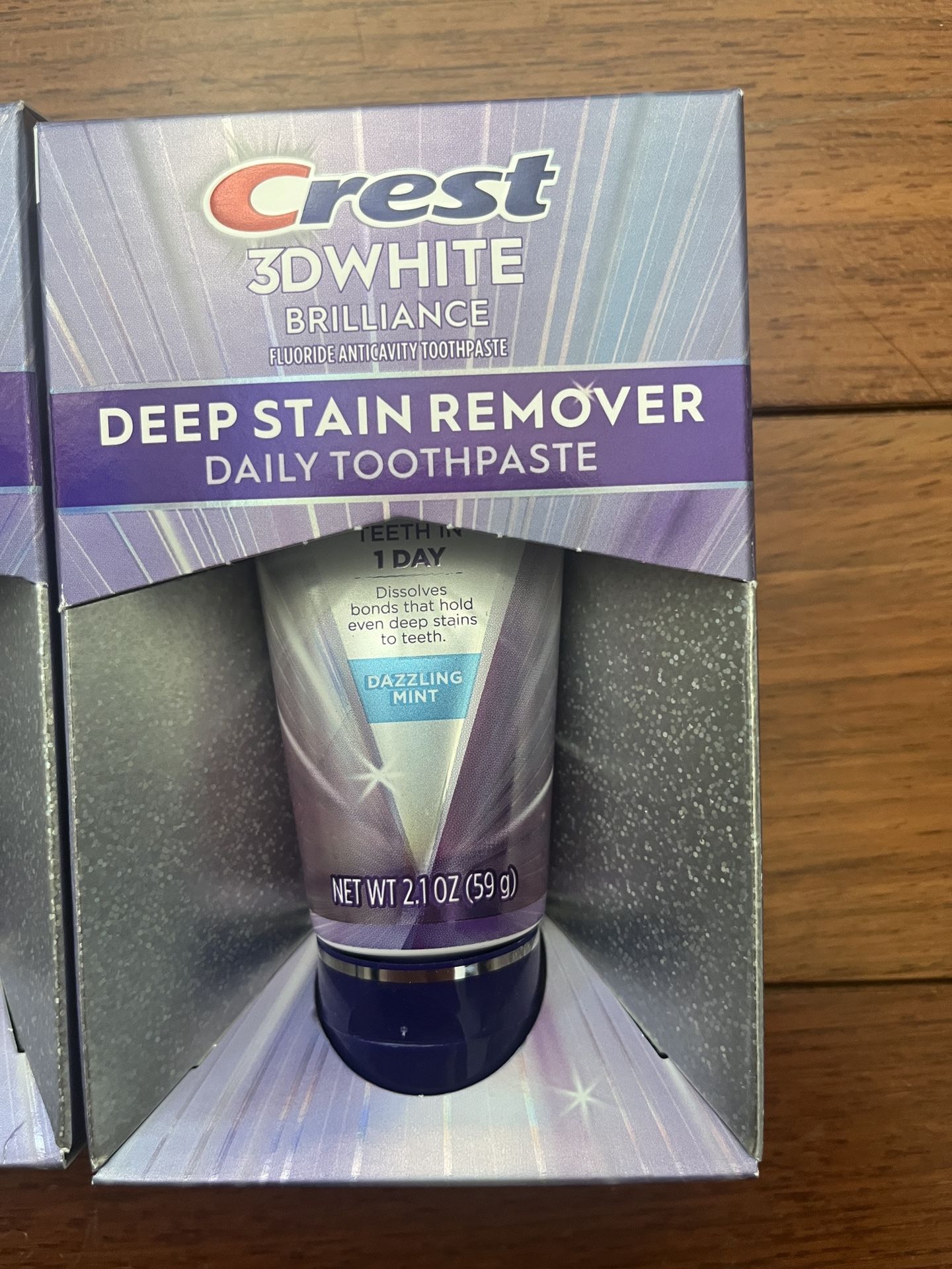 Crest 3DWhite Brilliance Deep Stain Remover Dazzling Mint Toothpaste - 2.1oz $4/each
