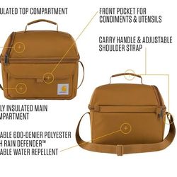 Carhartt Insulated 12 Can Cooler / Lunch Bag, Pockets, Strap, Handle