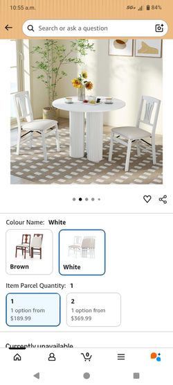 White Folding Dining Chair with Cushioned Seat