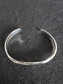 S925 Sterling Silver Retro Wave Bracelet 