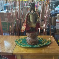 VTG INFANT Of Prague SANTO NINO Doll Statue Wood Base “23 Tall