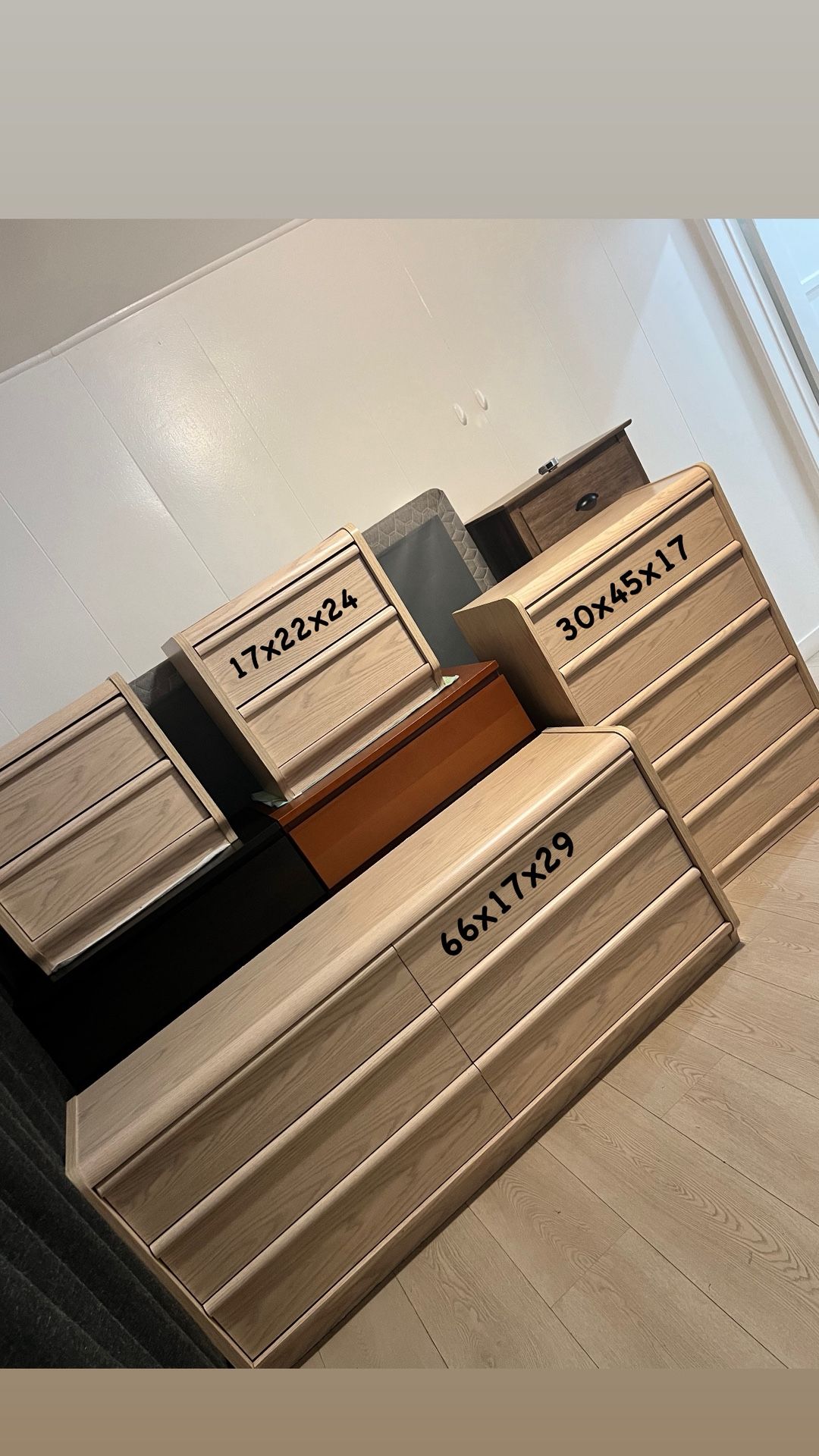 Set Of 4 Dressers 90's Vintage Palliser Furniture Cajoneras