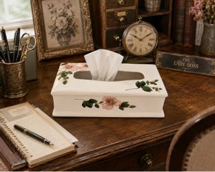 Vintage ceramic tissue box cover