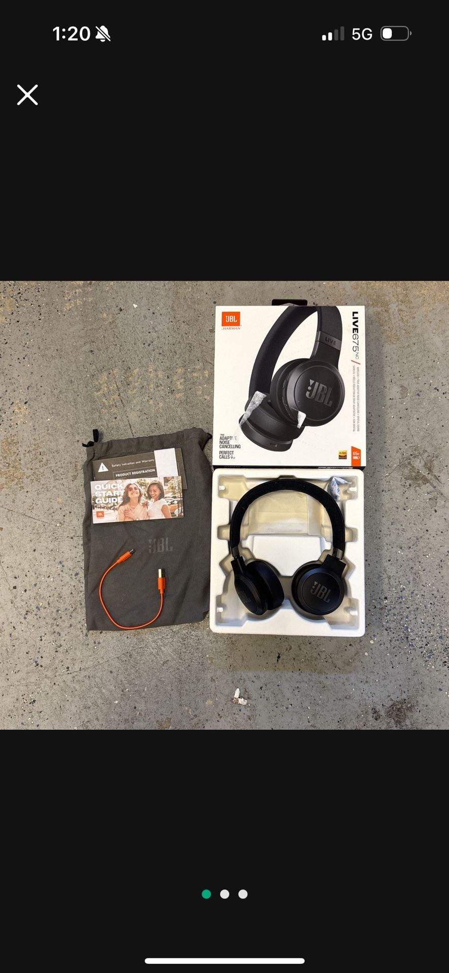 JBL Live 675NC Wireless Headphones Bluetooth On Ear