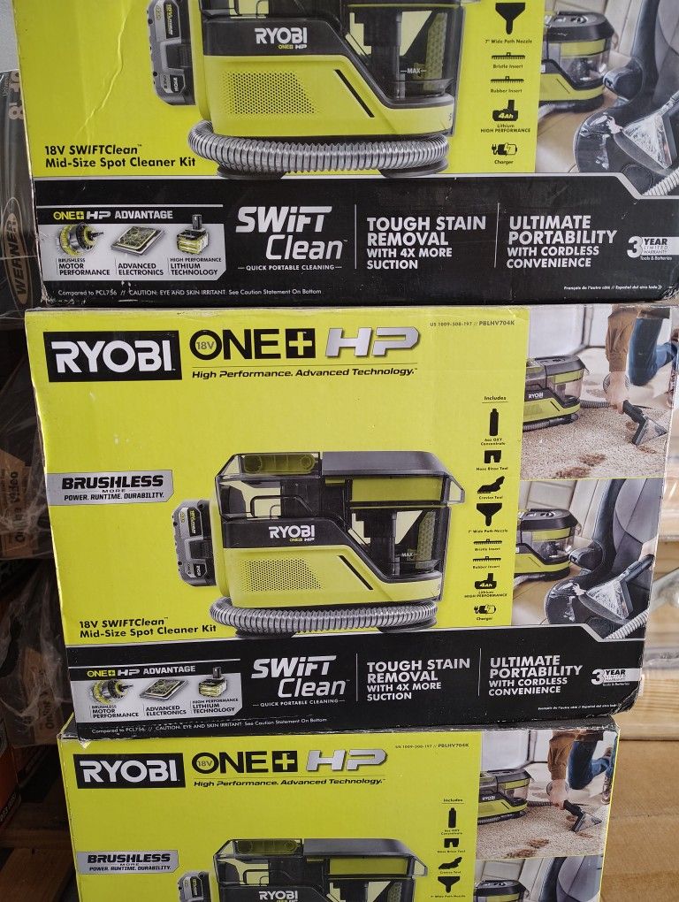 Ryobi 18V SWIFTclean Spot Portable Carpet Cleaner Cordless Brushless
