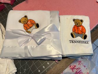 Muslin baby blanket and burp cloth