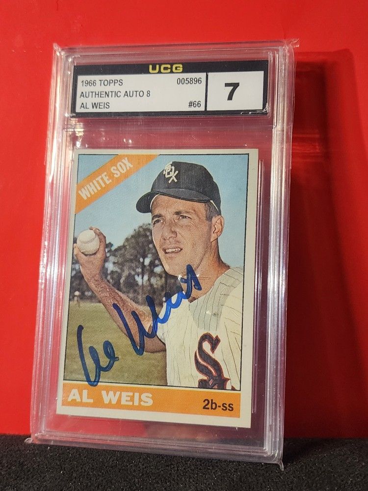 Al Weis Autographed 1966 Topps Card #66 Chicago White Sox UCG 8/7