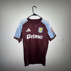 Adidas Aston Villa FC Home 2025/26 Soccer Football Jersey New W/Tags Men’s Small