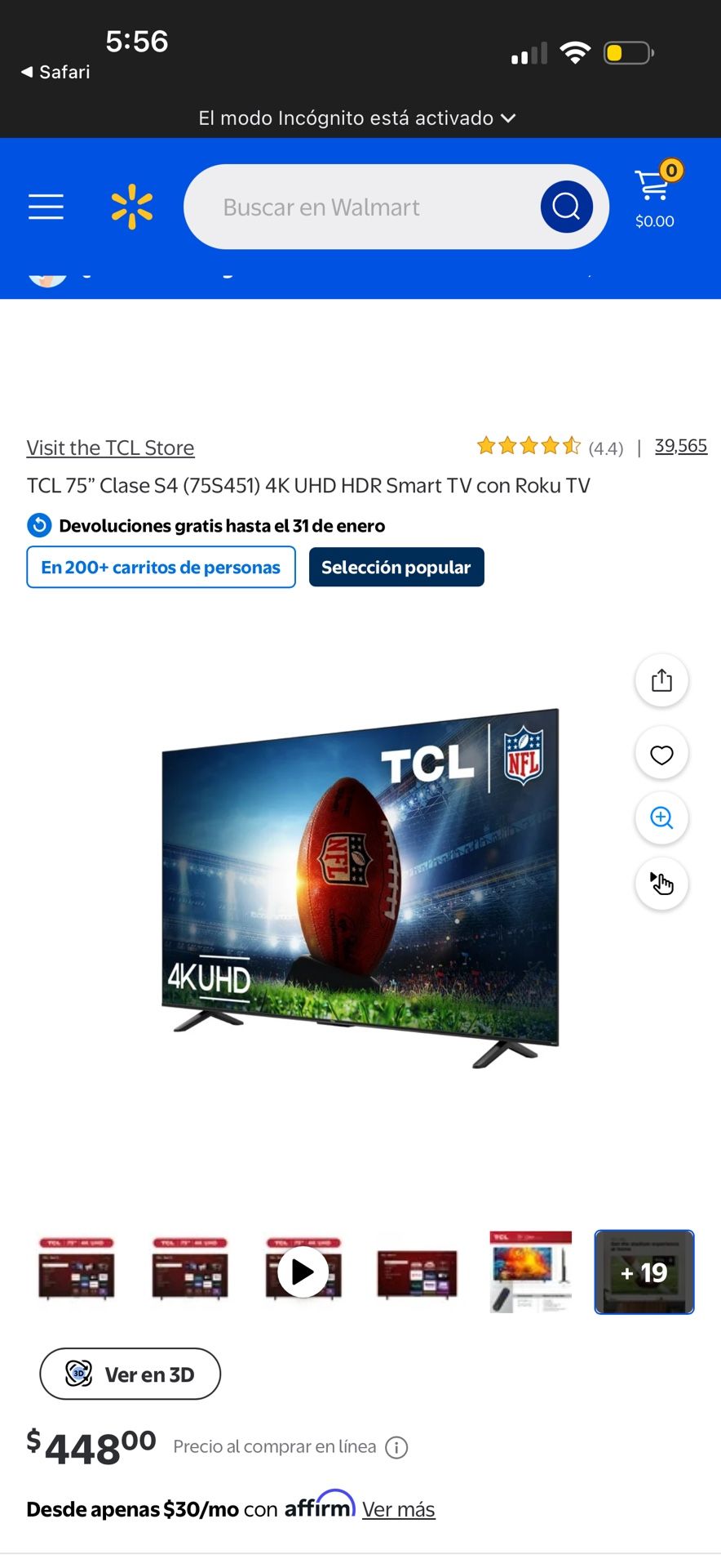 TV : TCL NEW IN BOX 