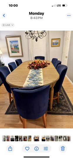 Restoration Hardware Dining Table + 8 Chairs