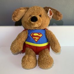 GUND DC Comics Superman Brown Teddy Bear Plush - 15" Stuffed Animal NWT
