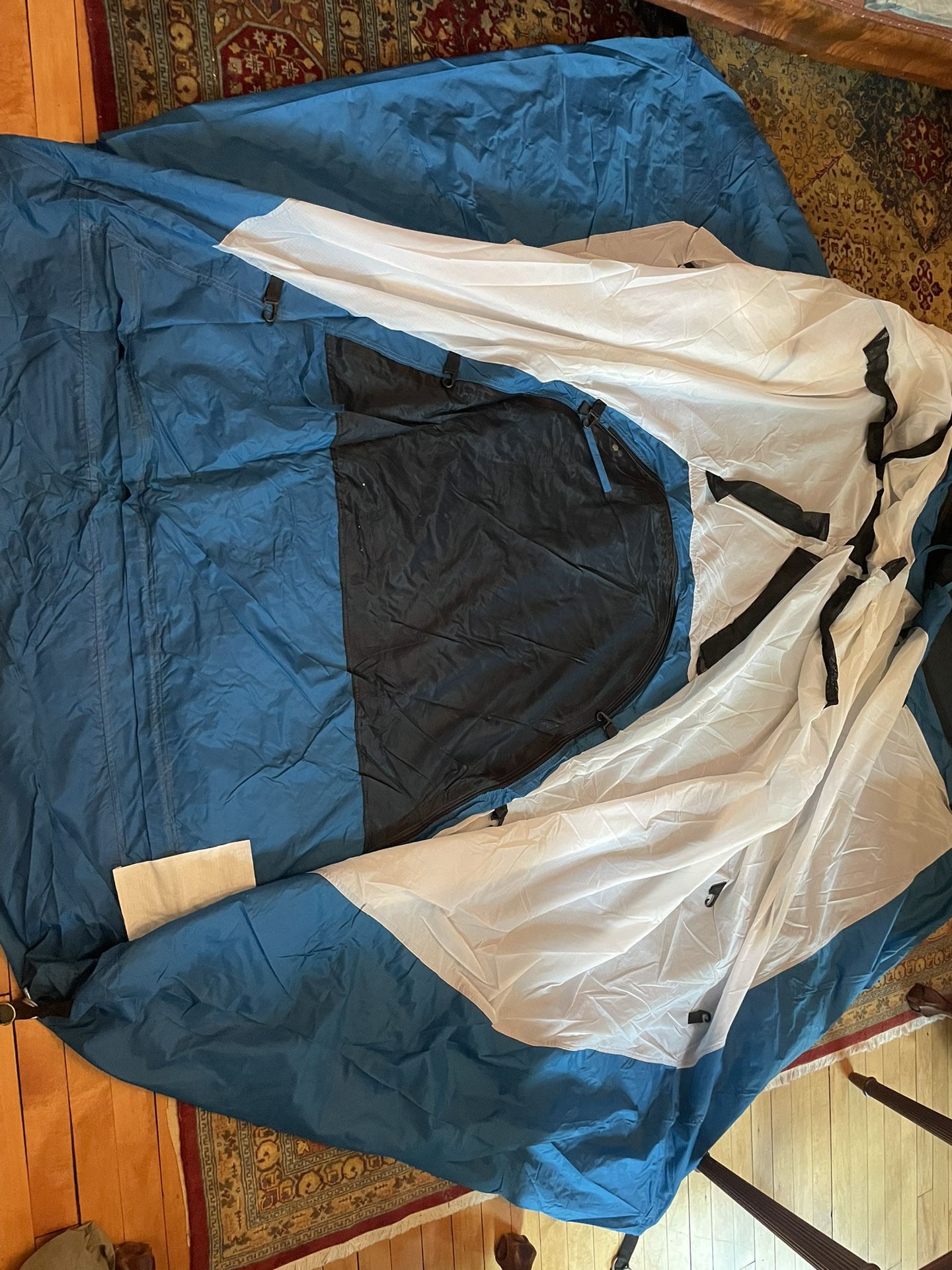 Never Used Tent- 97” By 88”, With All Pieces And Ground Sheet