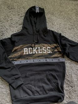 Young and Reckless Black and camo hoodie