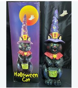 Halloween Cat Figurine with Original Box