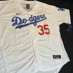 White And Blue #35 Baseball Jersey 