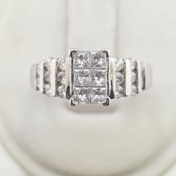 14k white gold 1ctw diamond ring