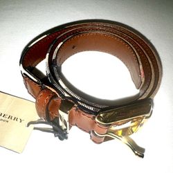 Burberry 28” Brown Belt Never Used Tag On