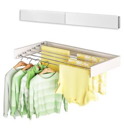 Wall Mounted, 40" Drying Rack Clothing