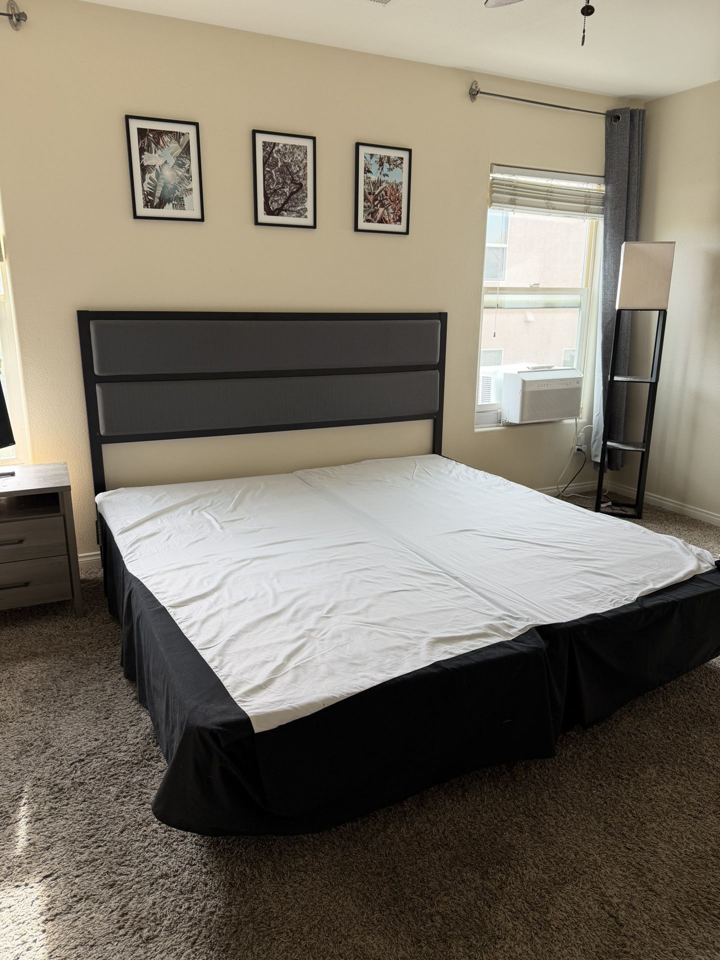 King Bed Frame Box Spring and Headboard